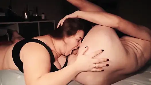 The Stepmother Caught Her Stepson, Licked His Ass and Made Him Cum in His Mouth.