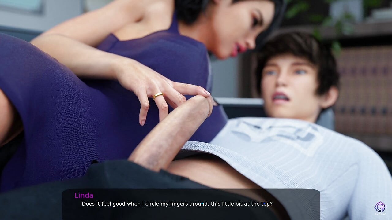 Madrastra cachonda masturba hijastro en su oficina - porno animado 3d hentai - Milfy City