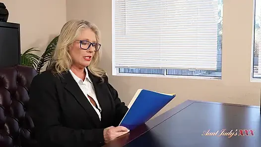 AuntJudysXXX - 59yo Busty Mature BBW Boss Lady Maddie Cross Needs a Hole Filler