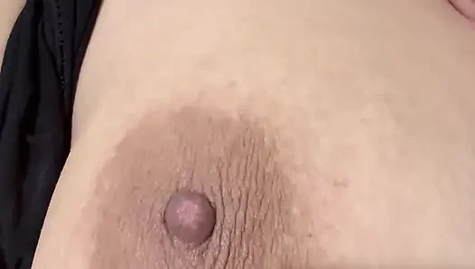 Mom massages her huge tits very delicious