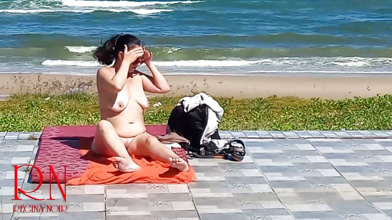 Nude beach. Watching at a public beach 318