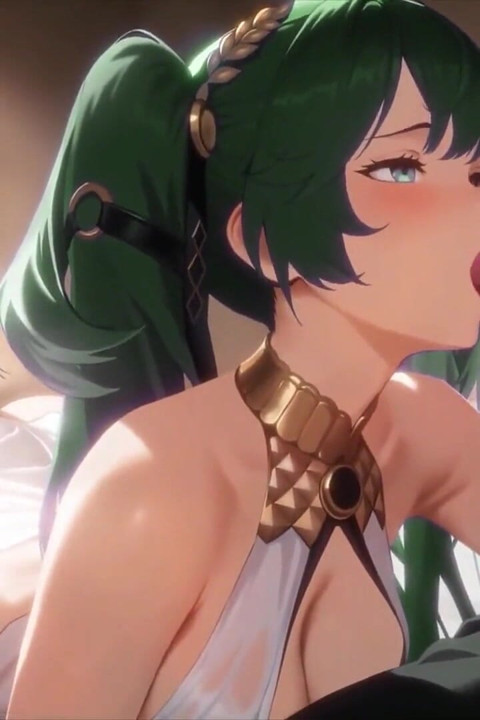 Iuno Wuthering Waves Missionary Sex Creampie and Blowjob Hentai Mmd 3D Dark Green Hair Color Edit Smixix