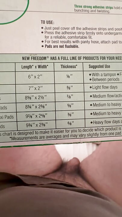 New Freedom Vintage Pads Cum