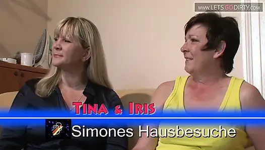 Lesbian milfs lick each others clits then fuck with a dildo