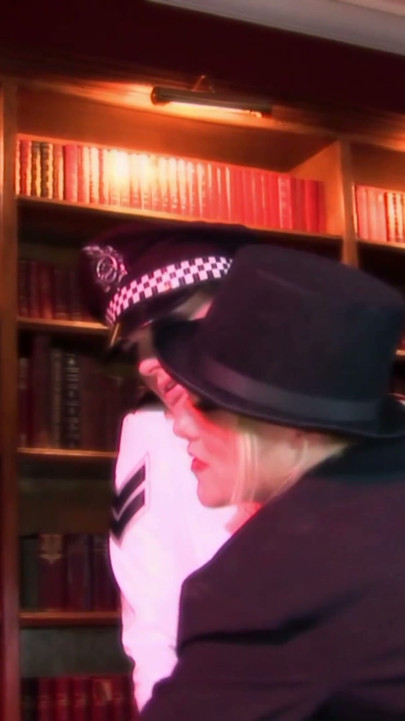 Busty Cop Plays Fucks Another with Strap On | Clip 1