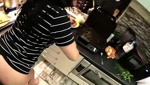 Dominating My fat Virgin Neighbor  POV Blowjob, Doggy & Facial