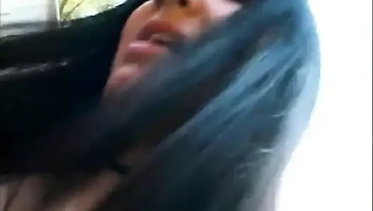Sexy petite fucking in the garden