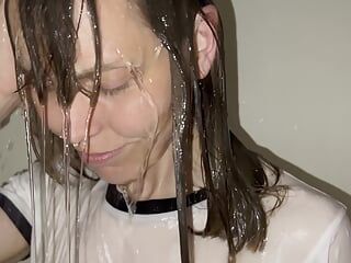Wetlook - wet t-shirt and knickers
