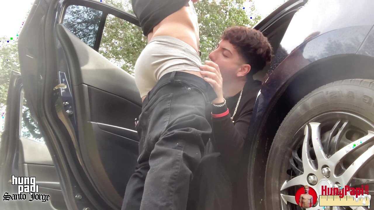 Caught Sucking Big Dick Uncut Cock Hung Papi Outdoor!