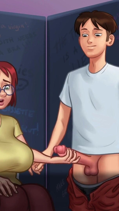 The hot and busty Nerd wanted to do dirty with me in the bathroom - Summertime Saga EP #12 | Clip 2