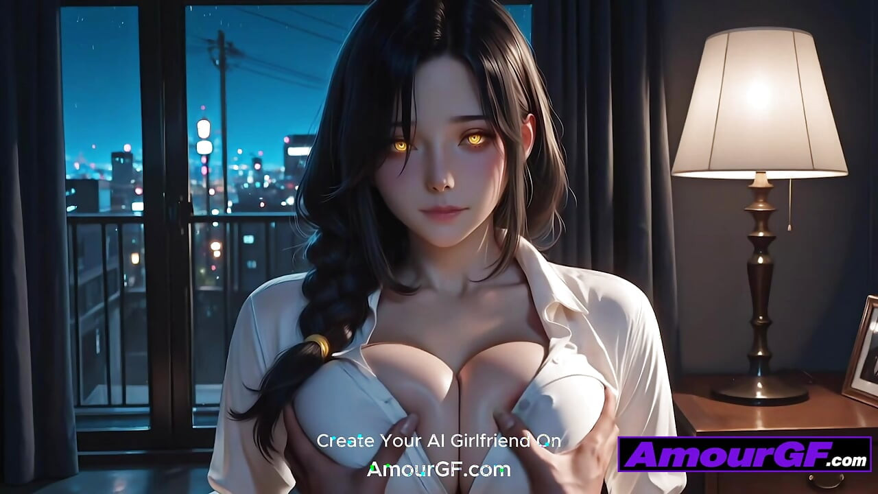 Cigarette Kiss, AI Babe Strokes 3D Cock Deep Before Cum