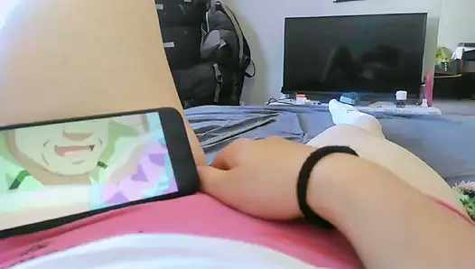 Murid nakal yang lagi sange ini lagi asik fingering memeknya dan muncrat sambil nonton bokong hentai bagian 02