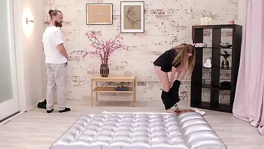 Nuru Massage - Sexy Teen Laney Grey Gets Her Mouth Filled with Cum After Massage