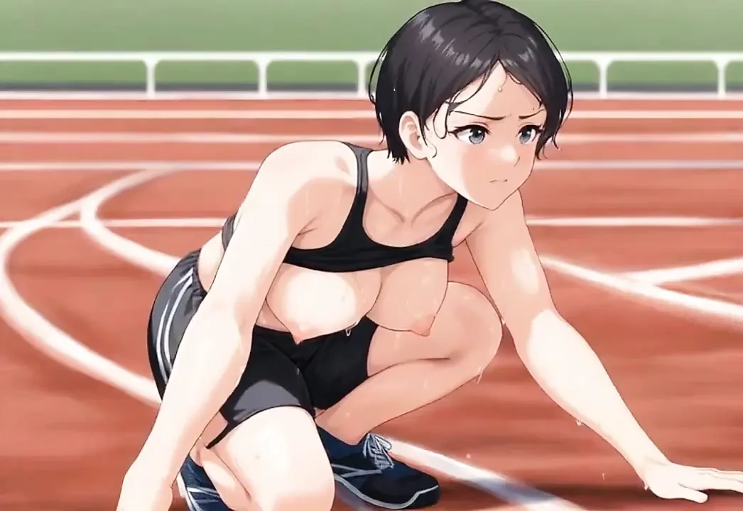 Sweaty Sporty Girl - Topless Gymnastics and Body Care (AI Anime)