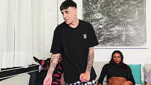 3 vs 3! Truth or dare? Game night with friends turns into amateur orgy!