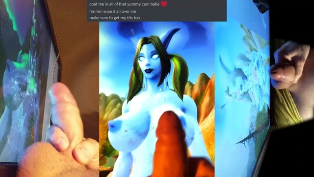 Cum Tribute to Alnael (Draenei World of Warcraft)