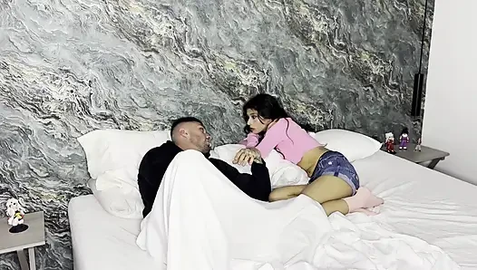 Petite Latina Mellswhite Gets Two Huge White Cocks Into Once, and Also Gets Behind