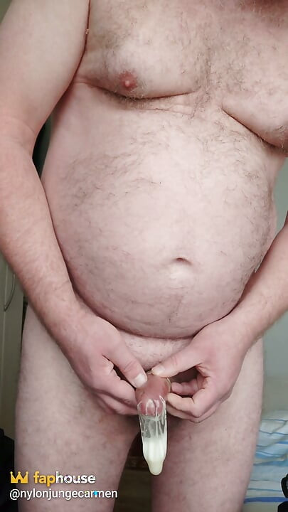 Horny on My Used Condom with Cum From Ice