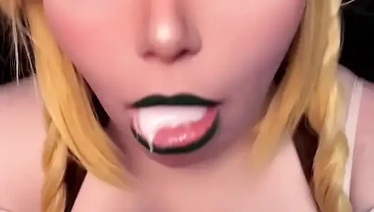 Irish Barmaid Gags on Massive Cock