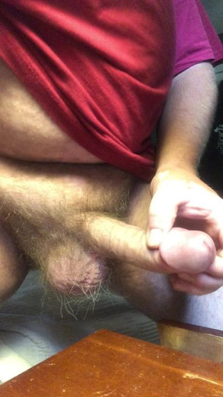 Jerking off my big cock