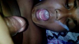 swallowing own cum