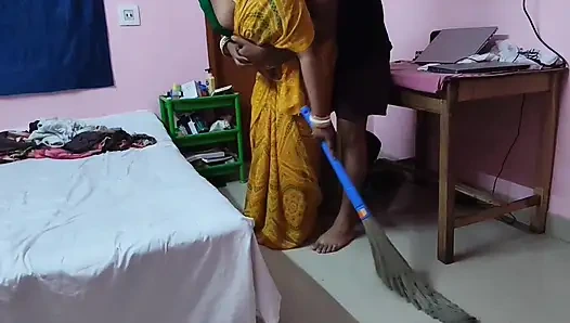 Tharki Boss fulfilled his dream by fucking hot desi maid bhabhi when wife was not at home