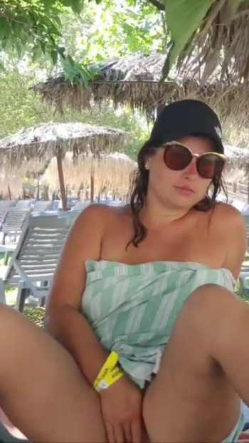 Memorable moment from "Hot Stepsister ExpressiaGirl Shows off her Assets at a Public WaterPark and Gives Stepbrother a"