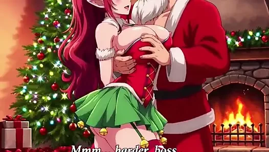 Weihnachtsmann gibt vollbusiger milf zu Weihnachten ein besonderes geschenk