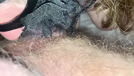 BBW licks his hairy prolapse asshole. Ass licking with Sirens Delight and Borr. Tongue fuck his asshole. BBW couple sex.