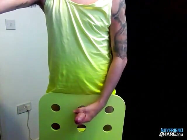 Inked Twink Boy Adam Wanks One Out