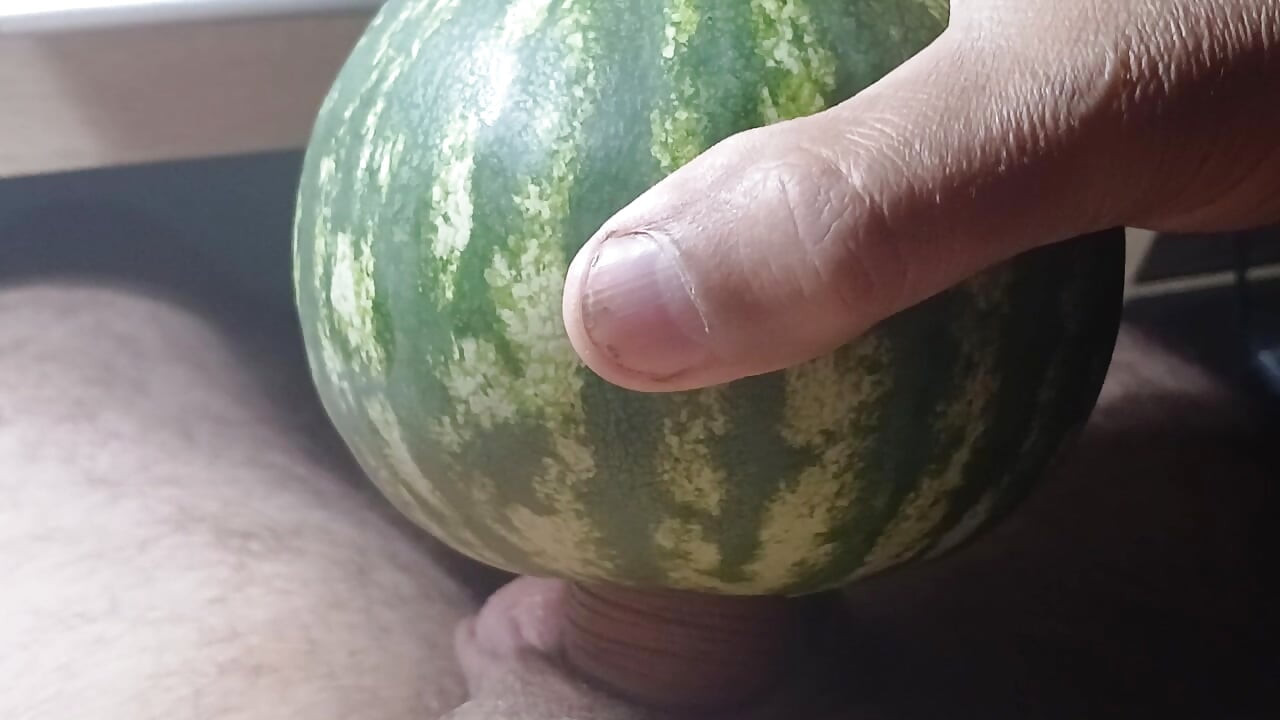 The watermelon is so sweet and juicy my penis liked it!