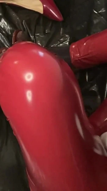 Epic moment from "Wine Red Heels, Leggings and Corset Masturbation"