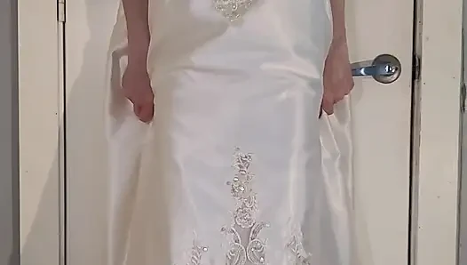 Vintage liquid satin wedding dress