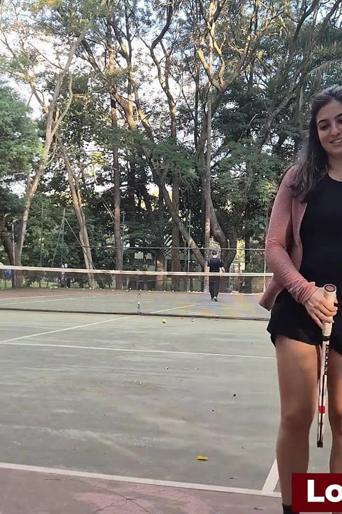 Rafaela and Igor Are Taking Their Strip Tennis Match Outside