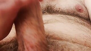 My Big Hard Cock Close to Your Eyes with Cum on Display