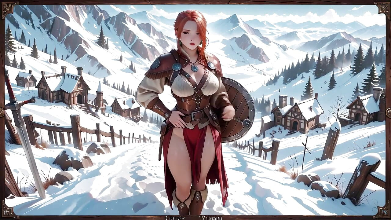 Zabranjeno zavođenje kožnim oklopom u srednjovjekovnom selu. Cold Queen otkopčava svoju opremu i podivlja!
