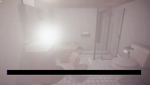 Stepson Jerking Cock While Watching Japanese Stepmom Masturbating Pussy In Bathroom