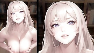 巨乳の美少女がオッパイでオナニーしてくれて、全てAIがやってくれます