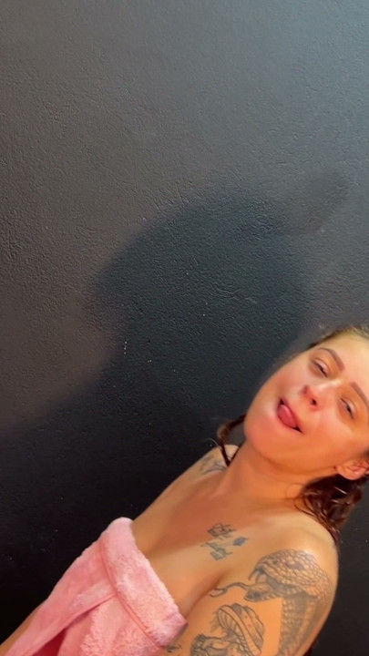 I came home from work and found the redhead only in a towel... I couldn't resist and fucked her throat deep