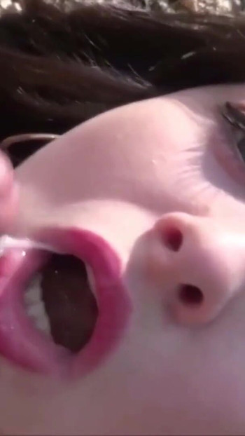 Emotional moment from "German College Teen Elisa Seduce to Fuck in Park in Berlin"