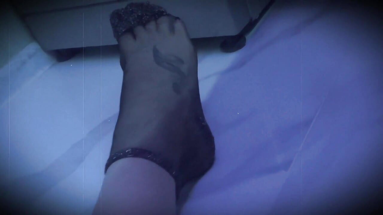 Mesmerizing shiny nylon socks