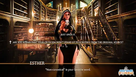 Sisters in Sin Gameplay Part 12 - Lust Performs the Sexual Ritual with Esther in the Library