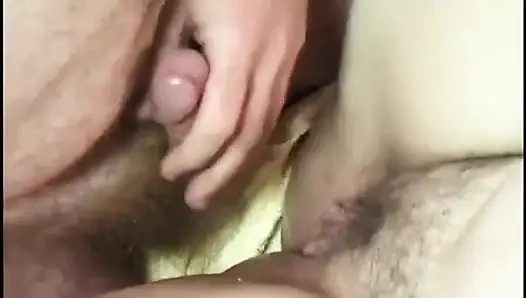 A group of guys fuck the horny blonde woman in this gangbang