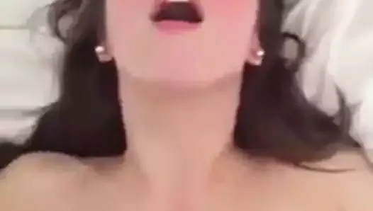 Amateur moaning and strong orgasm