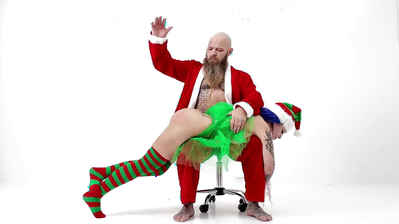 음란한 크리스마스 스팽킹