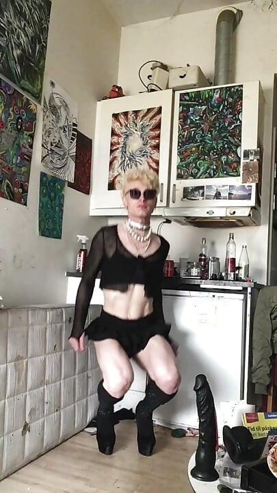 Sissy Femboy Mini Skirt Love BBC Dildo