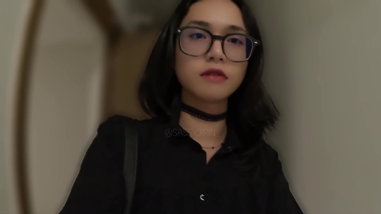 Caged Asian Sissy Public Anal Play in Stairway