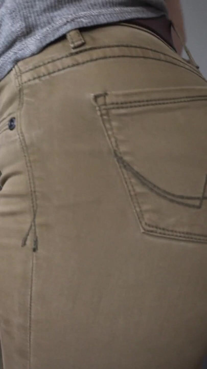 Hot Woman In Tight Jeans Walks Around And Teases Panty Line | Clip 1