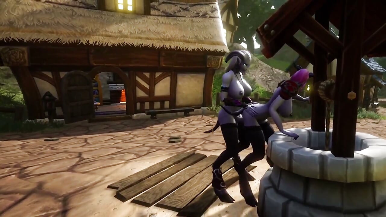 Draenei Futa baise une fille de Draenei sur le souhait - parodie porno Warcraft