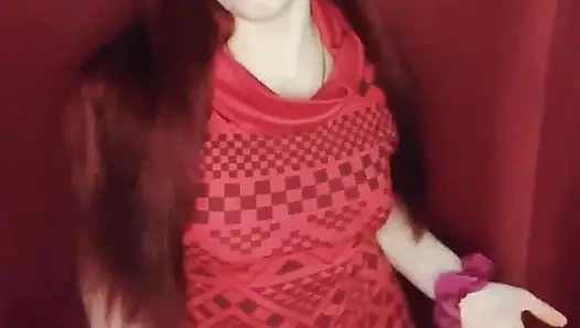 Adik tirimu yang hot lagi ngerasy kostum! JOI Argentina